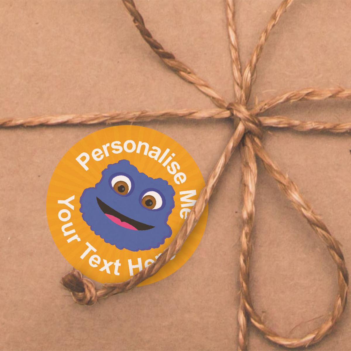 144 Happy Monster Personalised 30mm Reward Stickers for School Teachers, Parents and Nursery