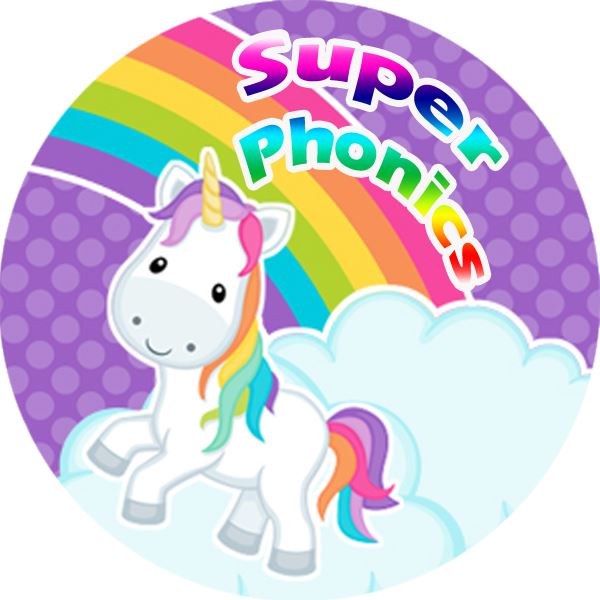 144 Phonics Unicorns 30mm Reward Stickers for School Teachers, Parents and Nursery