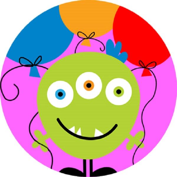 144 Happy Birthday Monsters 30mm Reward Stickers for Teachers, Parents and Party Bags