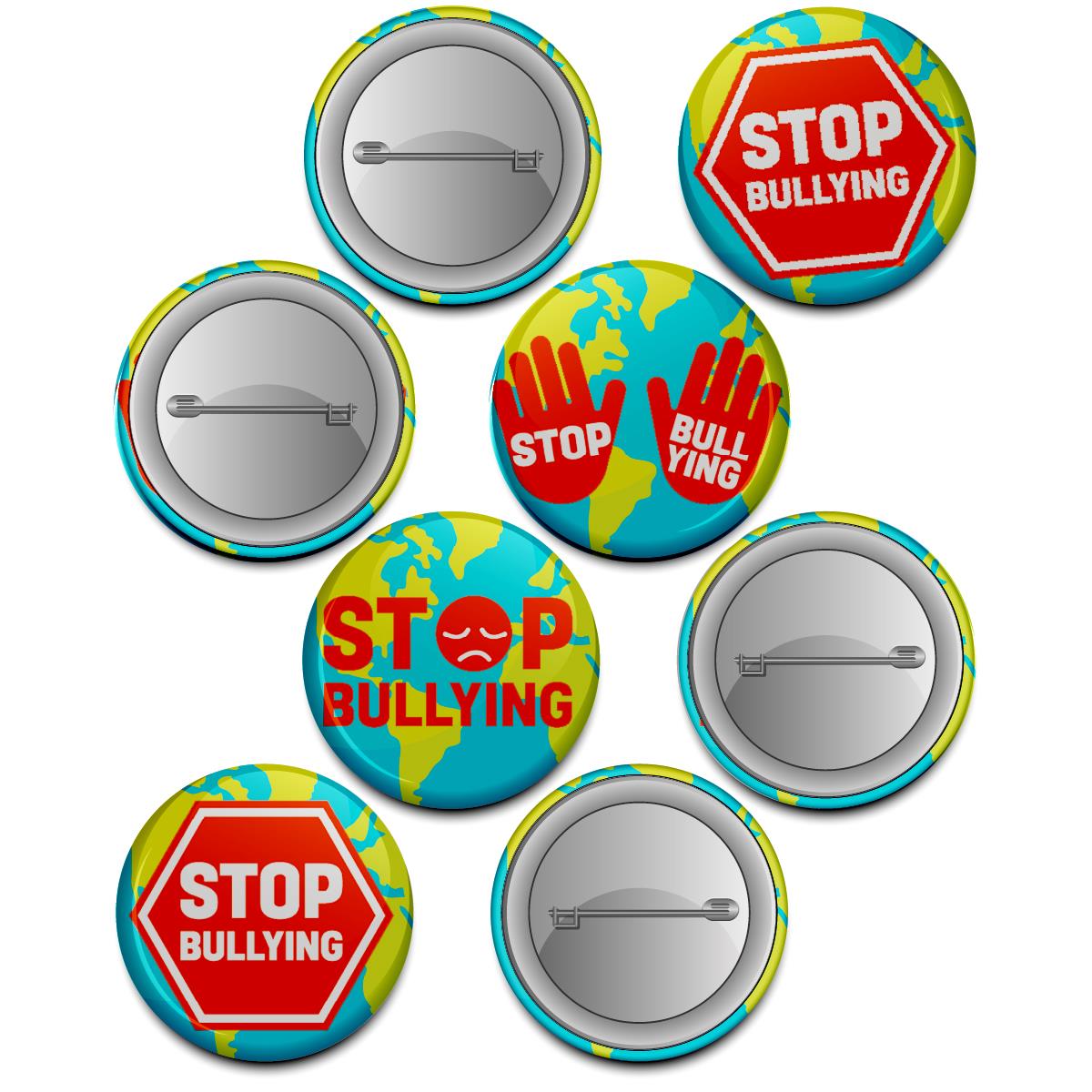 Anti-Bullying Awareness Badge 38mm (Pack of 20 Pin Badges - 38mm) Teachers, Parents, Schools