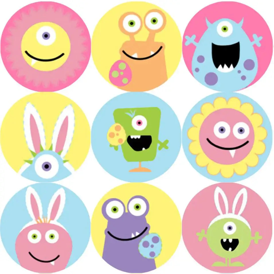 Sticker Stocker 144 Monster Easter Teacher Reward Stickers - Large - Sticker Stocker