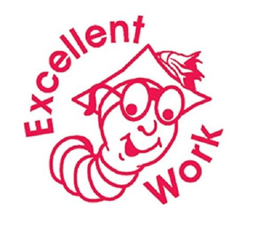 Excellent Work - Self inking teacher reward xstamper xclamations stamp