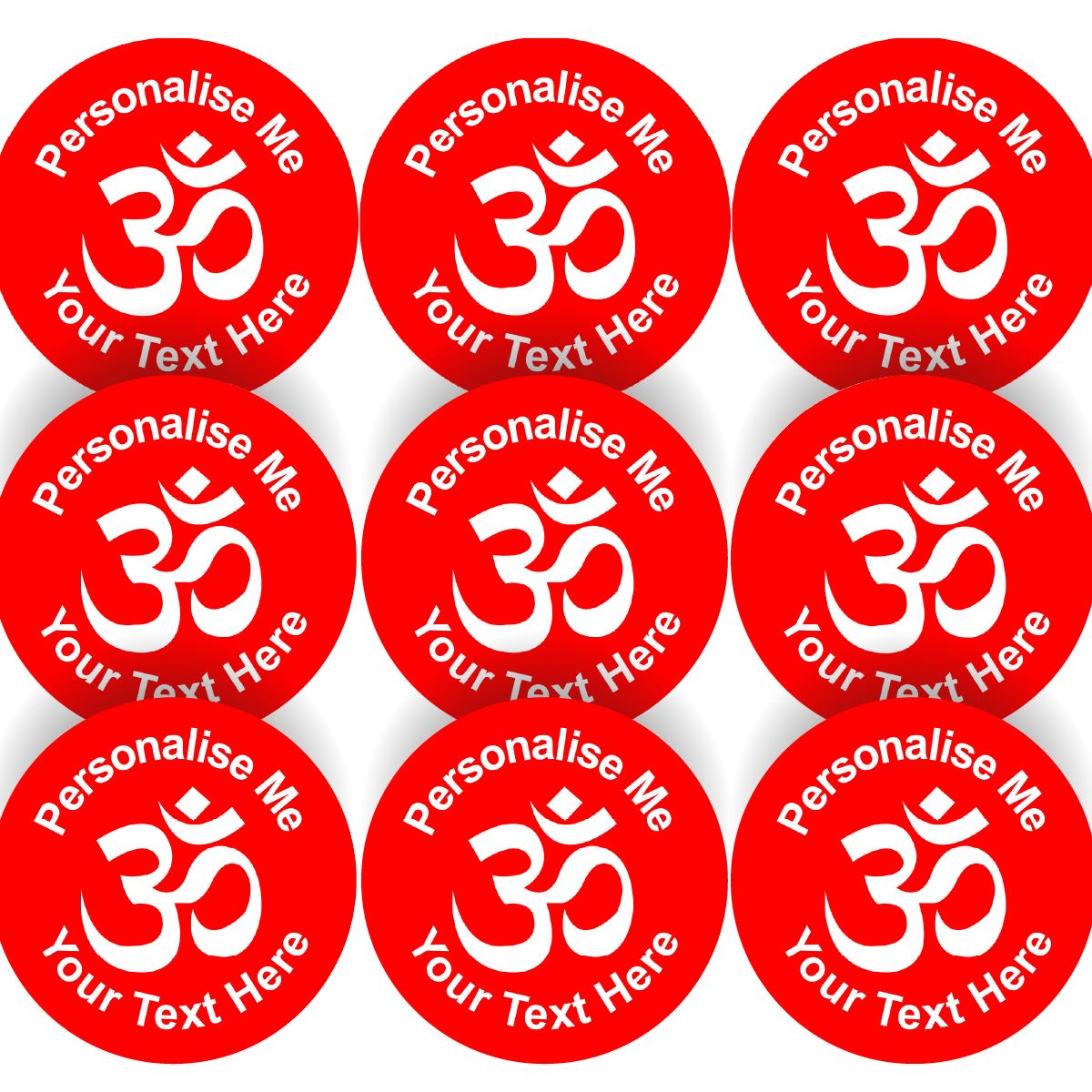 144 Personalised Hindu Om 30mm Reward Stickers for School Teachers, Parents and Nursery