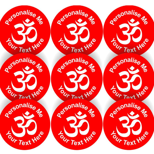 144 Personalised Hindu Om 30mm Reward Stickers for School Teachers, Parents and Nursery