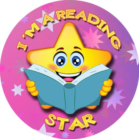 144 I'm a Reading Star 30mm Reward Stickers for School Teachers, Parents and Nursery
