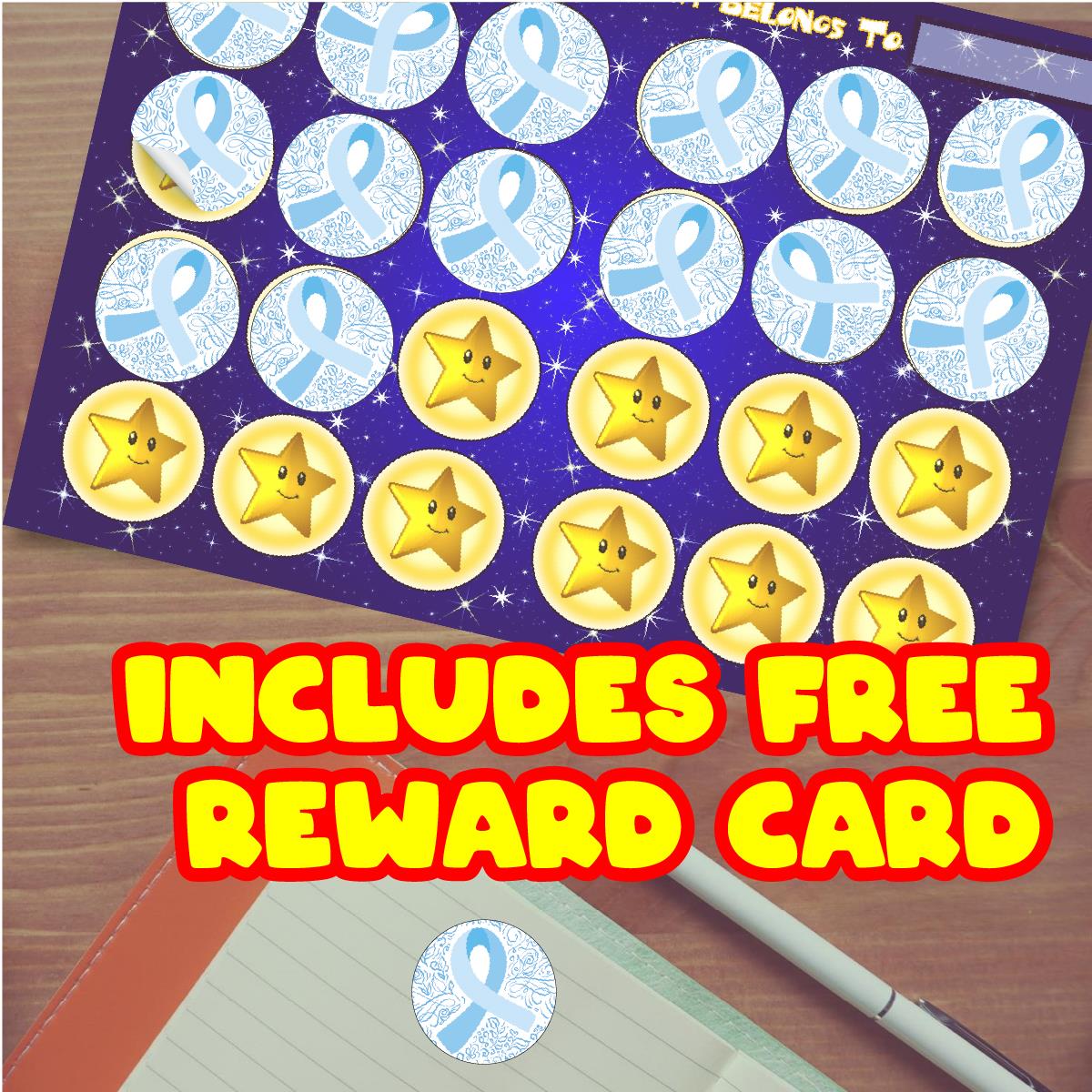 144 Prostate Cancer Awareness 30mm Stickers for Support, Awareness