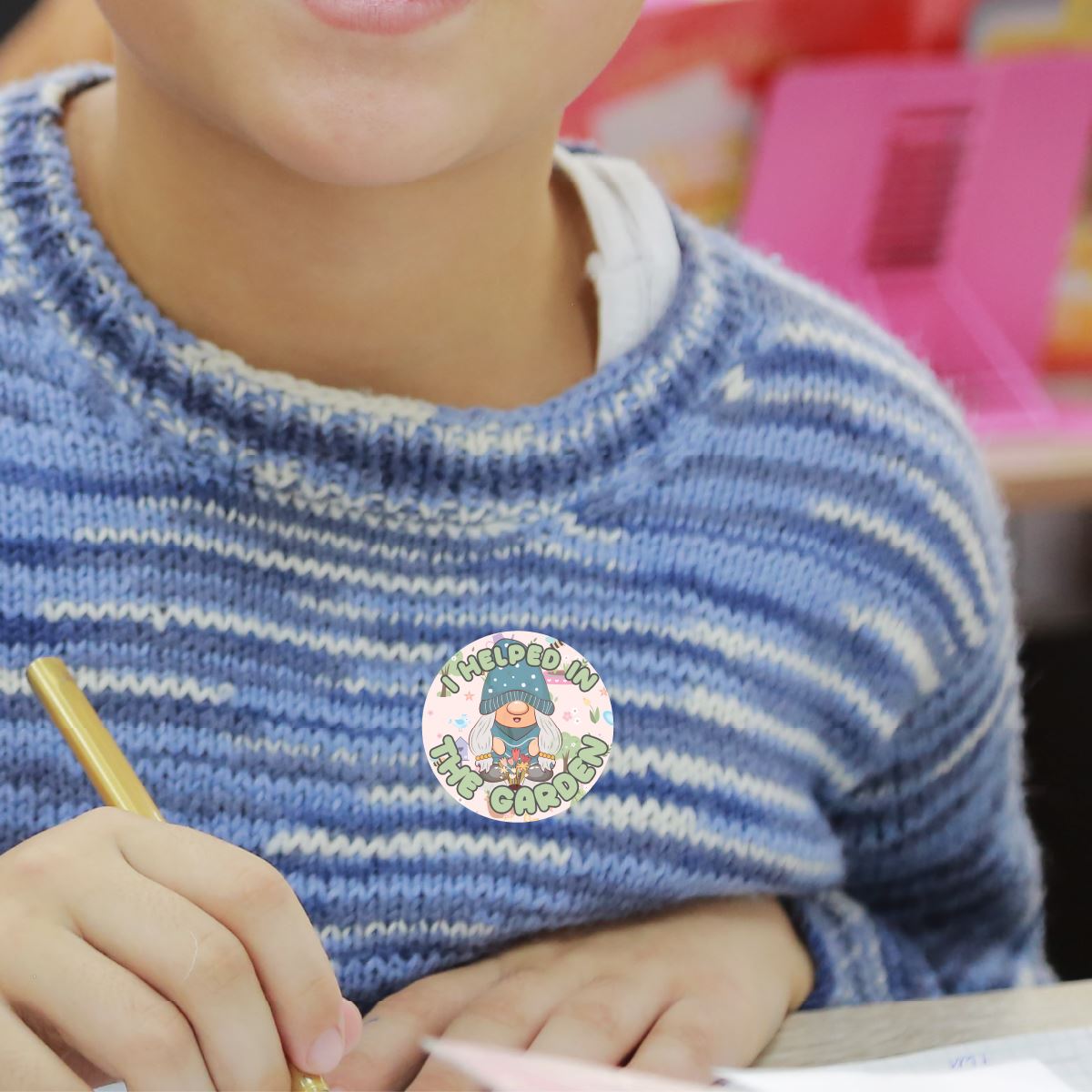 144 Gardening Gnomes 30mm Reward Stickers for Teachers or Parents