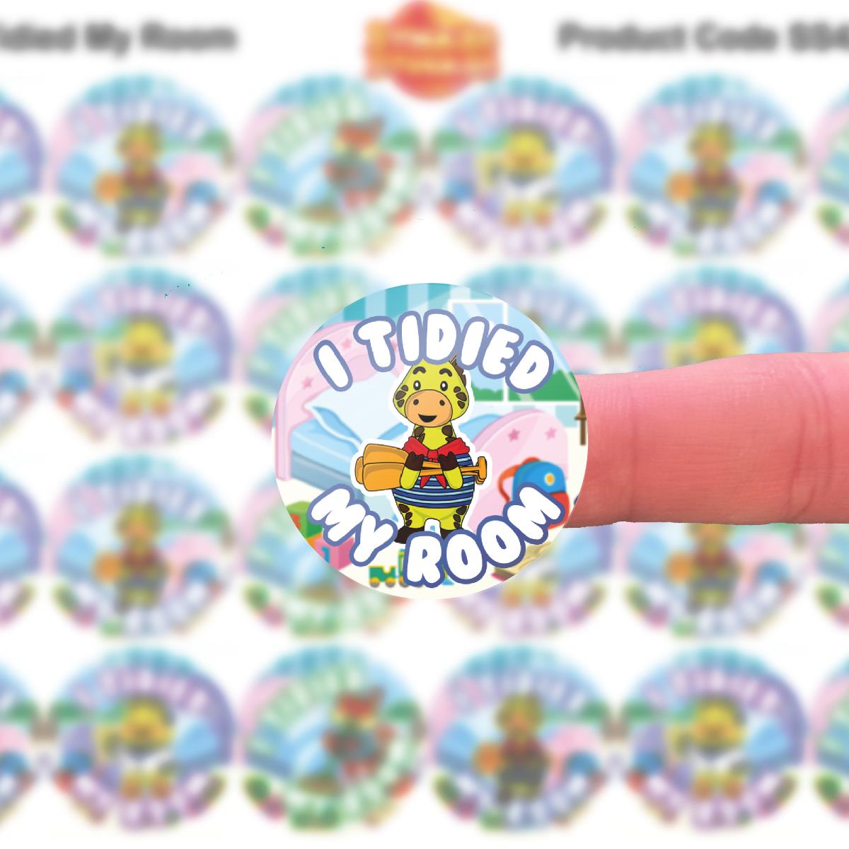 144 I Tidied My Room Reward Stickers 30mm Positivity Reward Stickers for Teachers or Parents