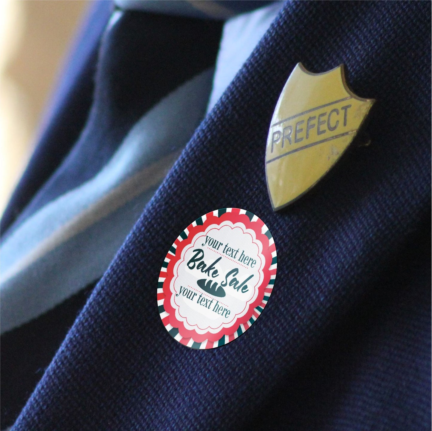 144 Personalised Bake Sale 30mm Glossy Stickers Labels