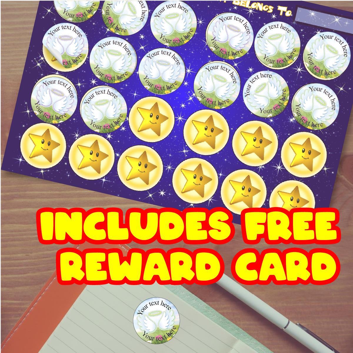 144 Angel Wings Remembrance Memorial Personalised 30mm Stickers