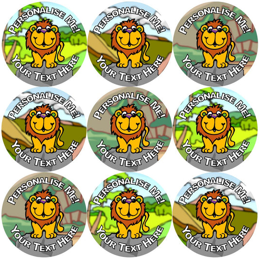 144 Personalised Lion Rock 30mm Reward Stickers for School Teachers, Parents and Nursery
