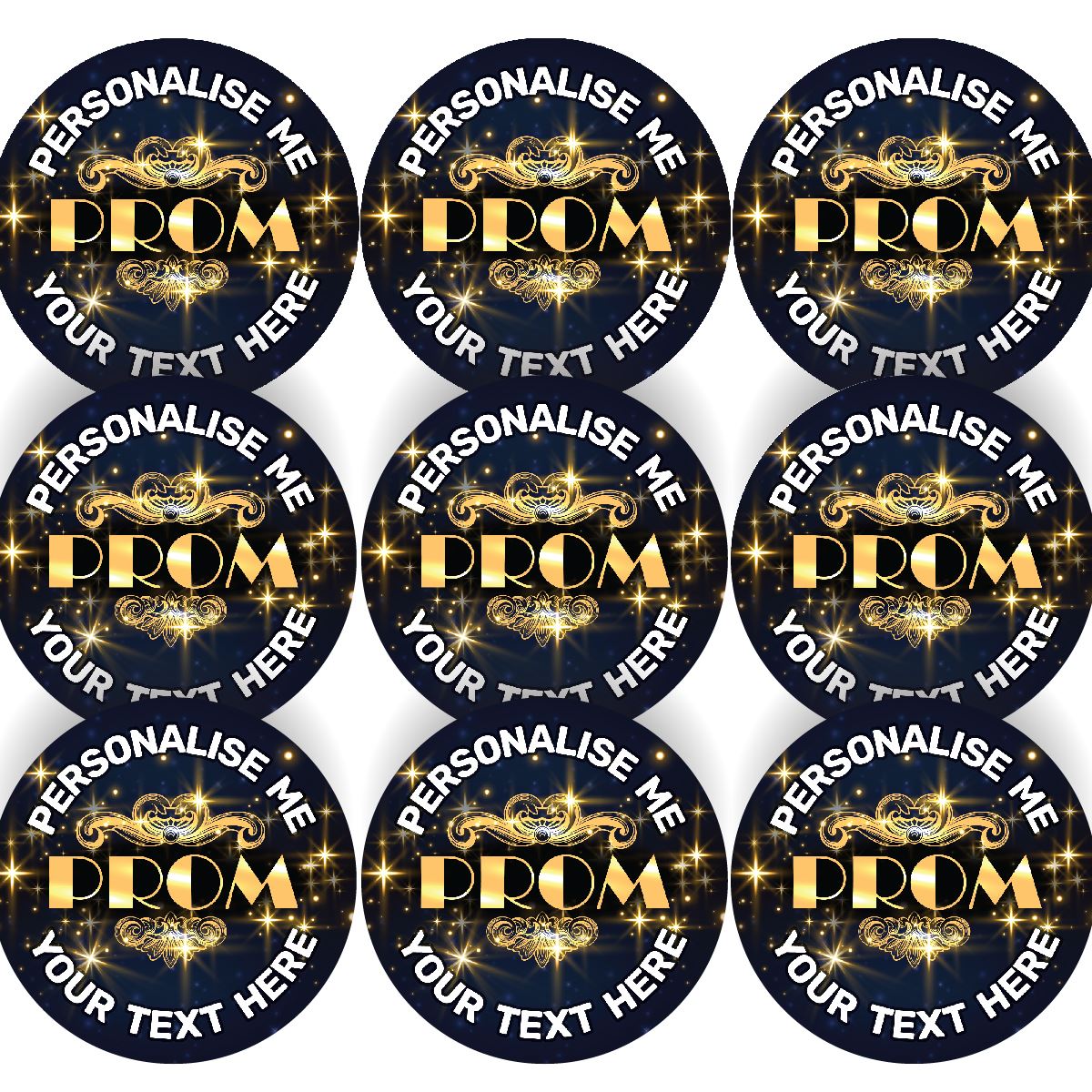 144 Prom Vintage Personalised 30mm Reward Stickers for School Teachers