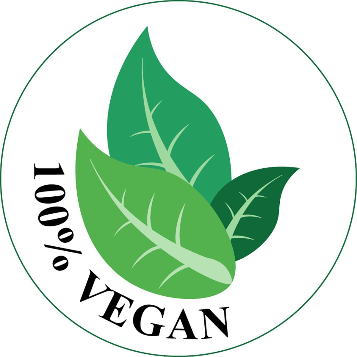 144 100% Vegan Stickers  - Leaves - 30mm Glossy Labels