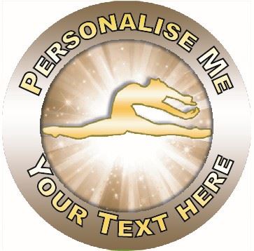 144 Personalised Gymnastics Dance Rewards 30mm Reward Stickers for Teachers and Parents