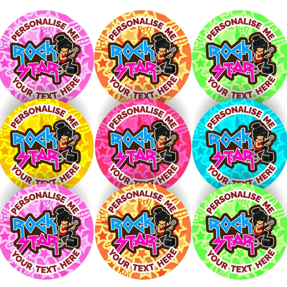 Sticker Stocker 144 Personalised 30mm Rockstar TTRS Teacher Reward Stickers - Large ...