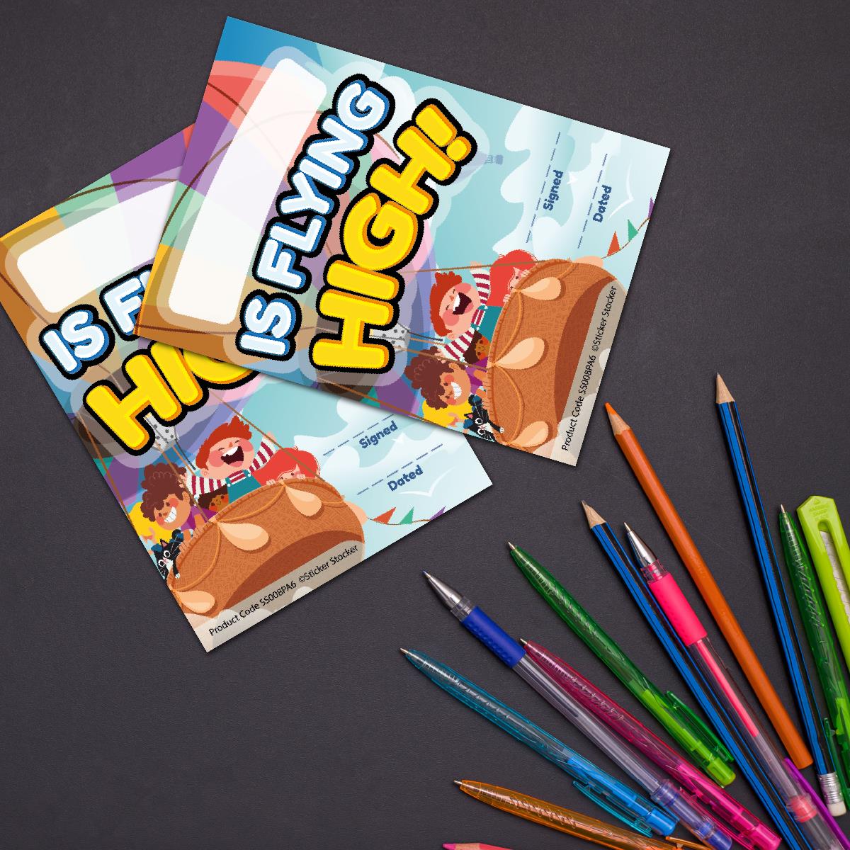 A6 Praise Note Pad 100 Sheet Incentive Chart Rewards - Flying High