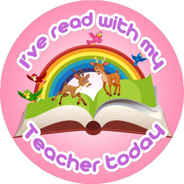 144 I've read with my teacher 30mm Reward Stickers for School Teachers, Parents and Nursery