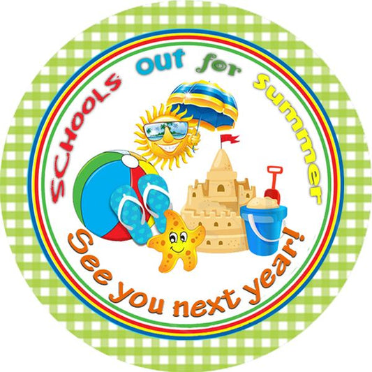 144 Schools out for Summer - End of Term Year Teacher Reward Stickers Size 30mm