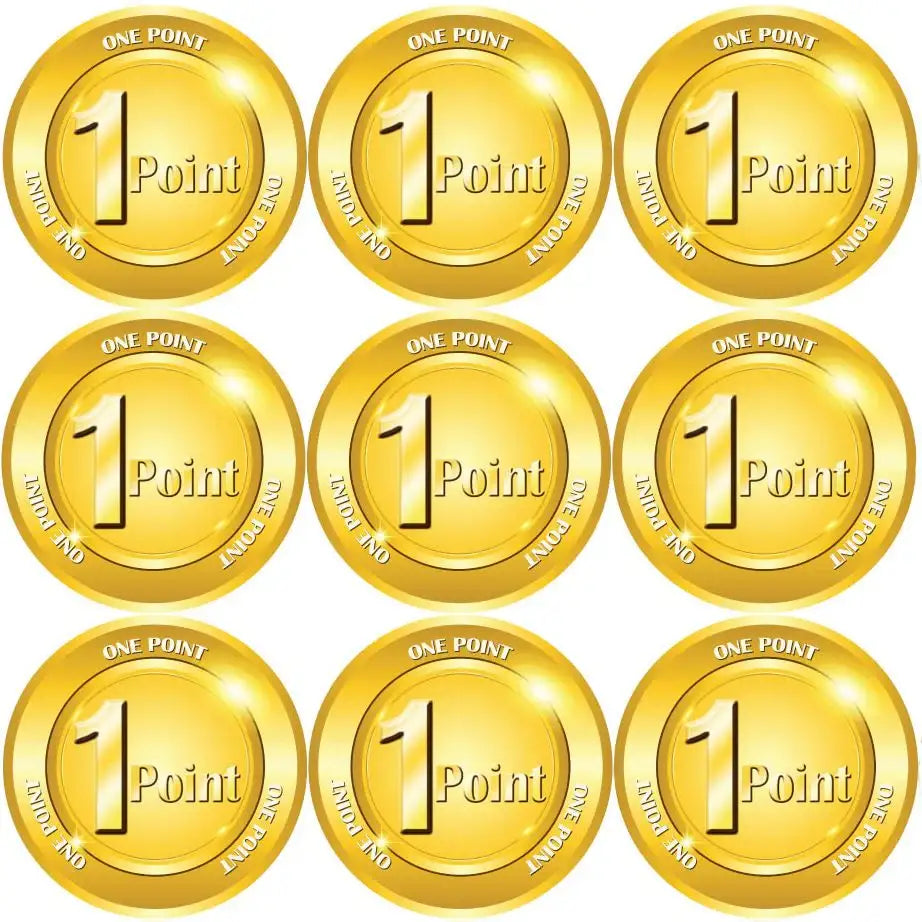 One Point Lesson Sticker 144 One Point Coin Teacher Reward Stickers - Large - Sticker Stocker