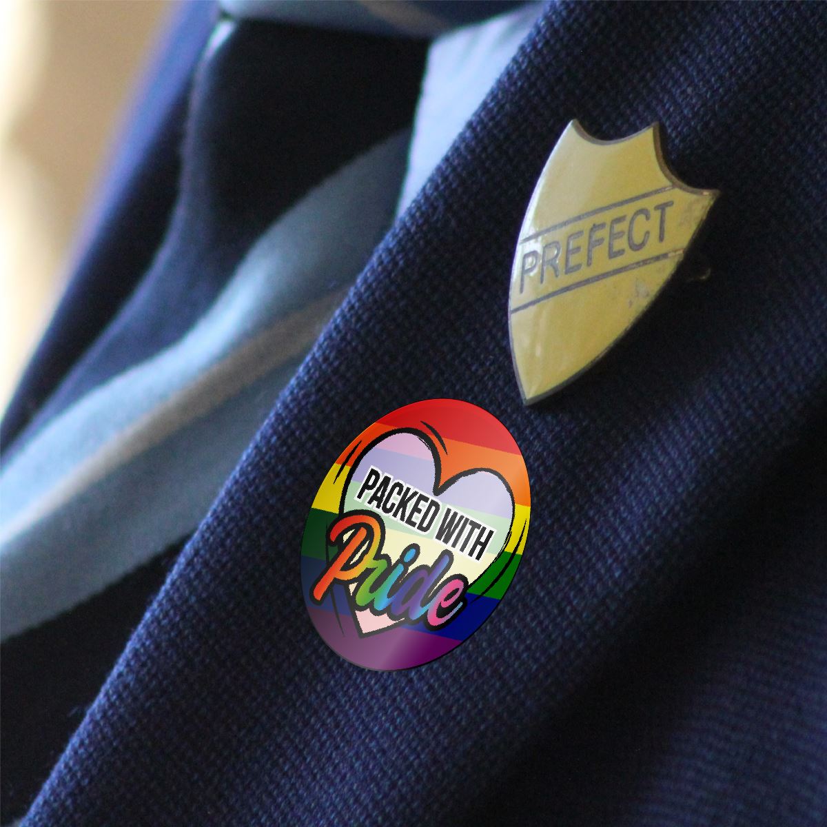 144 Colourful LGBT Packed With Pride Hearts 30mm Glossy Stickers