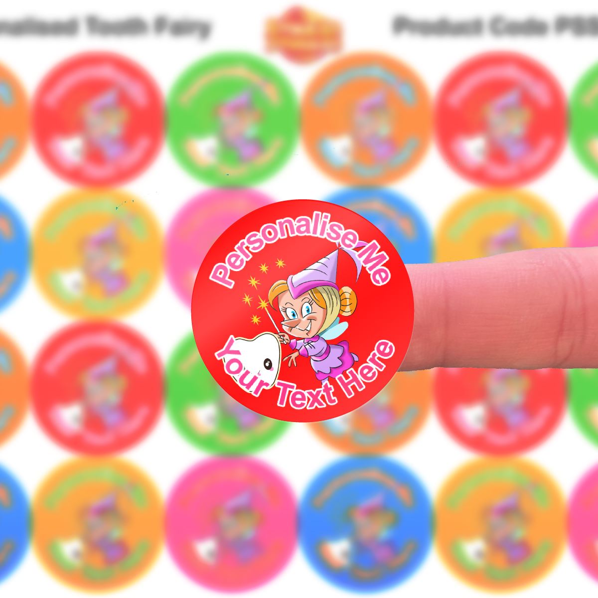 144 Personalised 30mm Tooth Fairy Reward Stickers for School Teachers, Parents and Nursery
