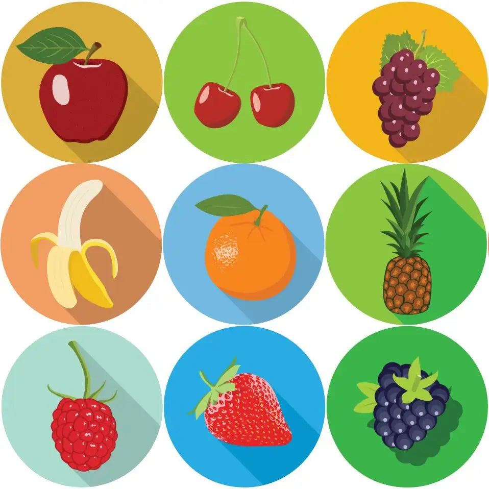 144 Fruits Themed Teacher Reward Stickers - Large - Sticker Stocker