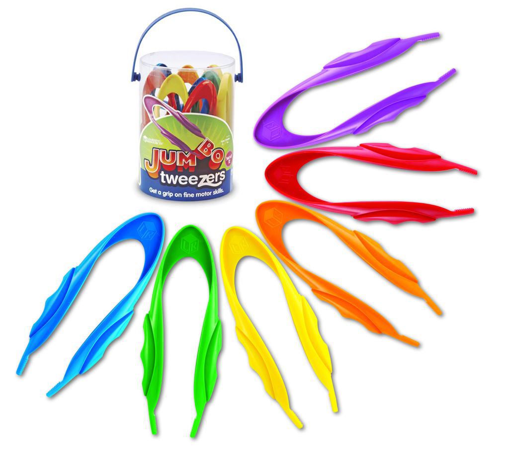 Learning Resources  -  12 x Childrens Jumbo Tweezers (Tub of 12)