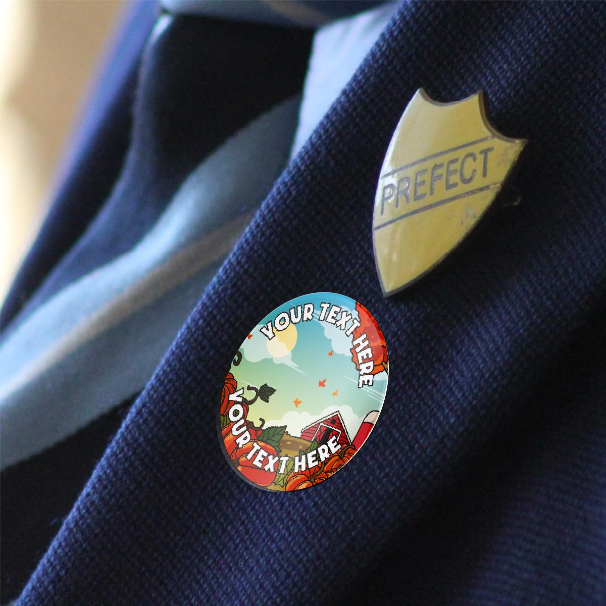 144 Personalised Pumpkin Patch 30mm Reward Stickers for Halloween, Pumpkin Picking, Farm