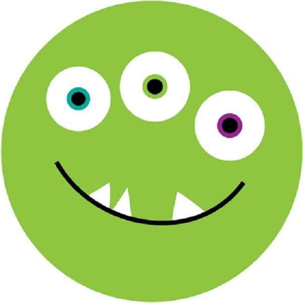 144 Monster Smiles 30mm Children's Reward Stickers for Teachers or Parents