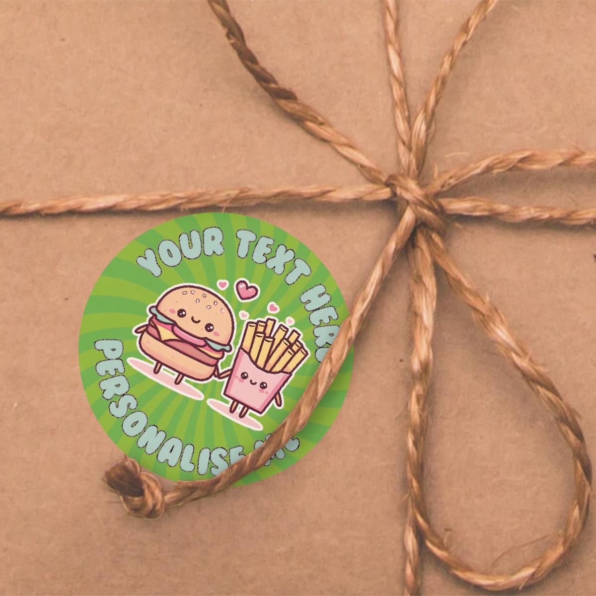 144 Personalised Food Friends 30mm Reward Stickers for School Teachers, Parents and Nursery - Kind Kindness Award