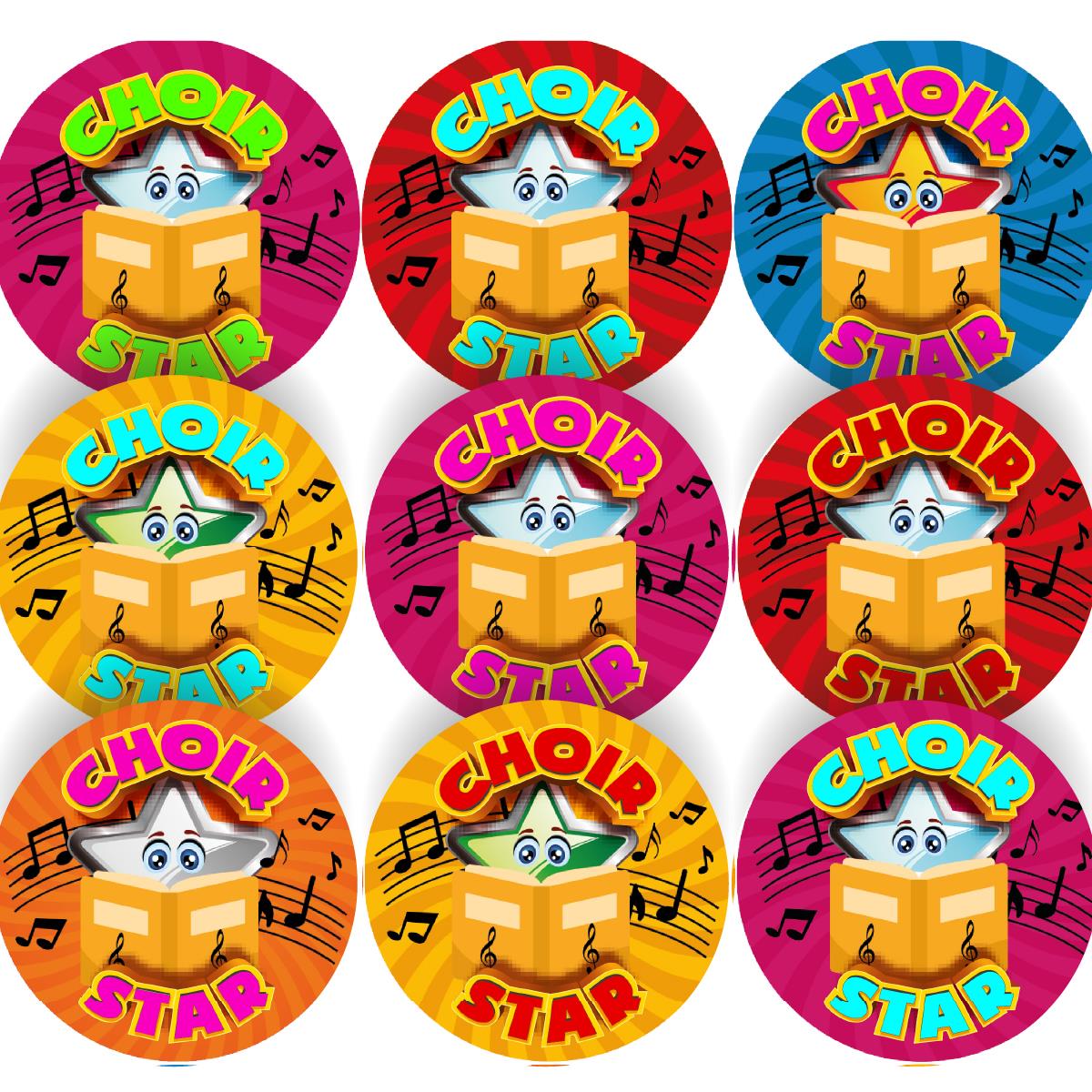 144 Choir Star 30mm Reward Stickers for School Teachers, Parents and Nursery