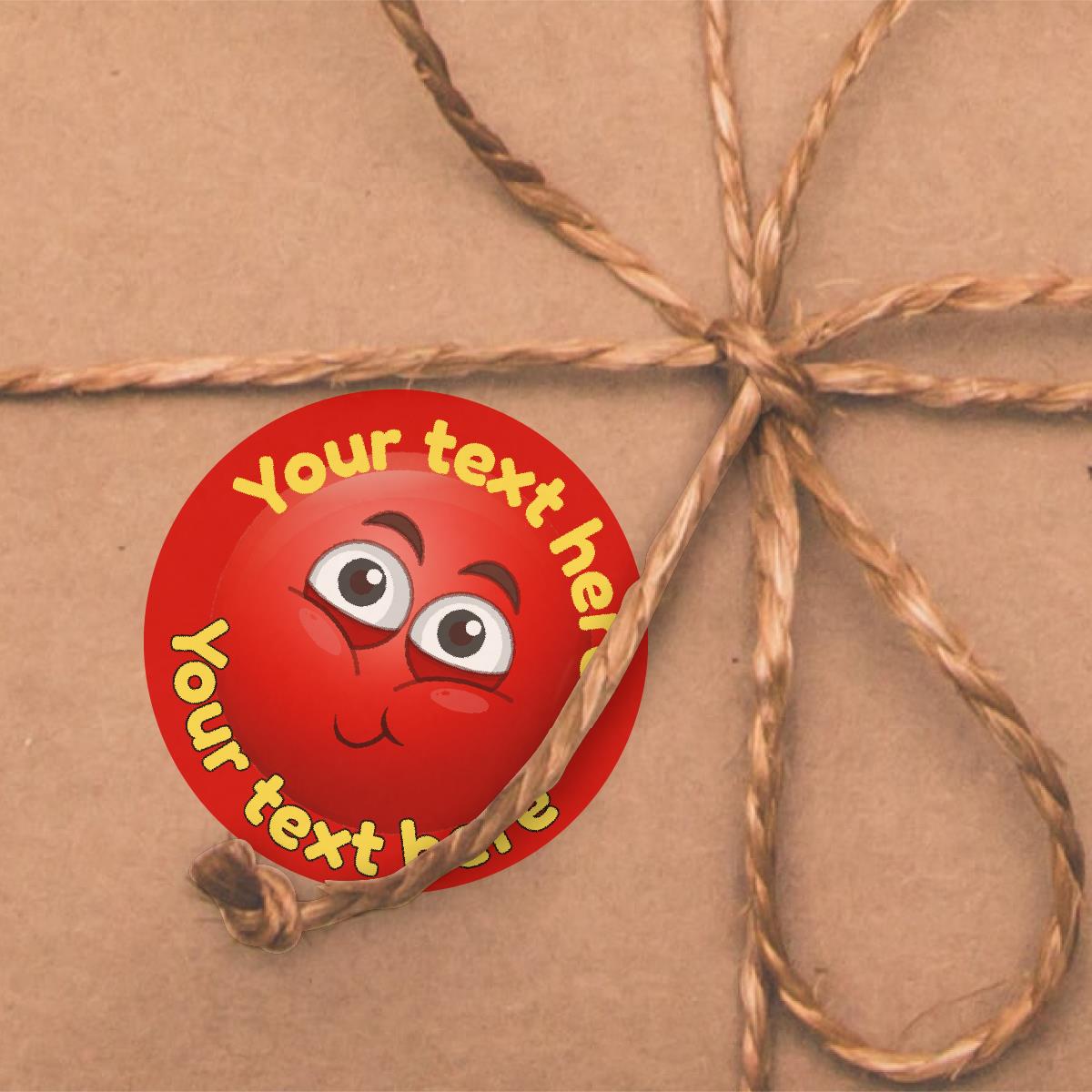 144 Personalised 30mm Red Clown Nose Children Reward Stickers for School Teachers, Parents and Nursery