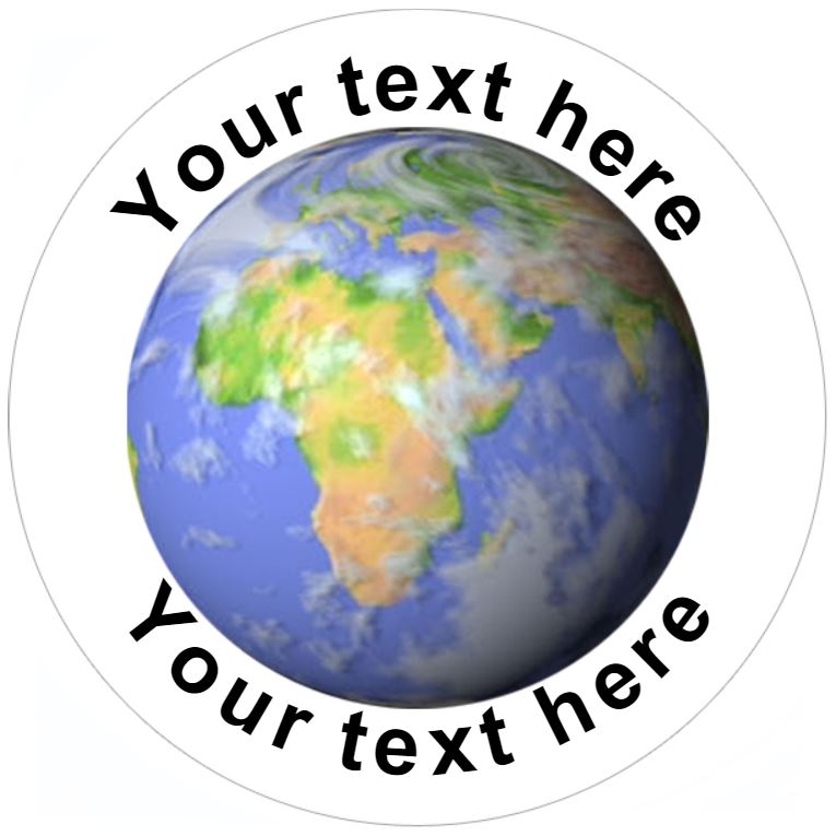 144 Planet Earth Personalised 30mm Reward Stickers for School Teachers, Parents and Nursery