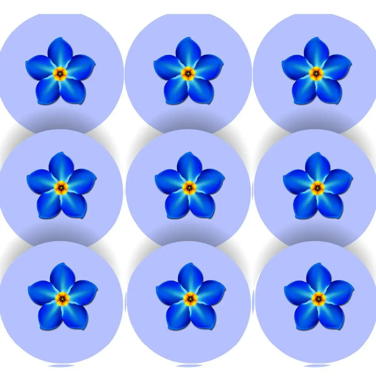 144 Forget Me Not 30mm Reward Stickers for Schools, Remembrance, Demen ...