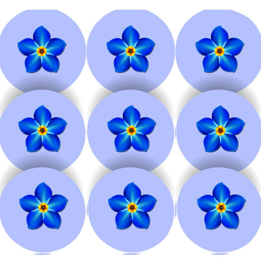144 Forget Me Not 30mm Reward Stickers for Schools, Remembrance, Dementia Awareness