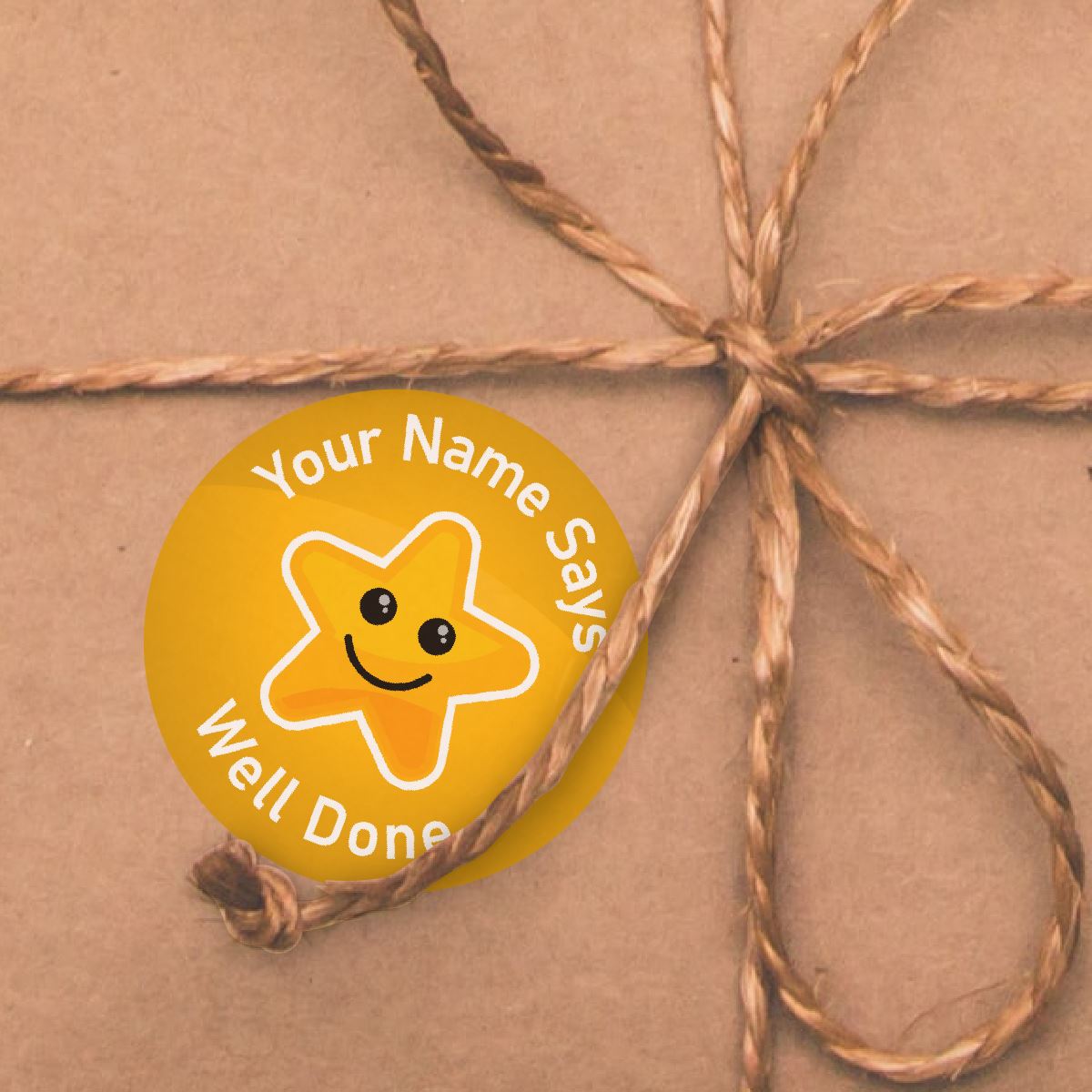 144 Personalised Well Done Star 30mm Reward Stickers for School Teachers, Parents and Nursery