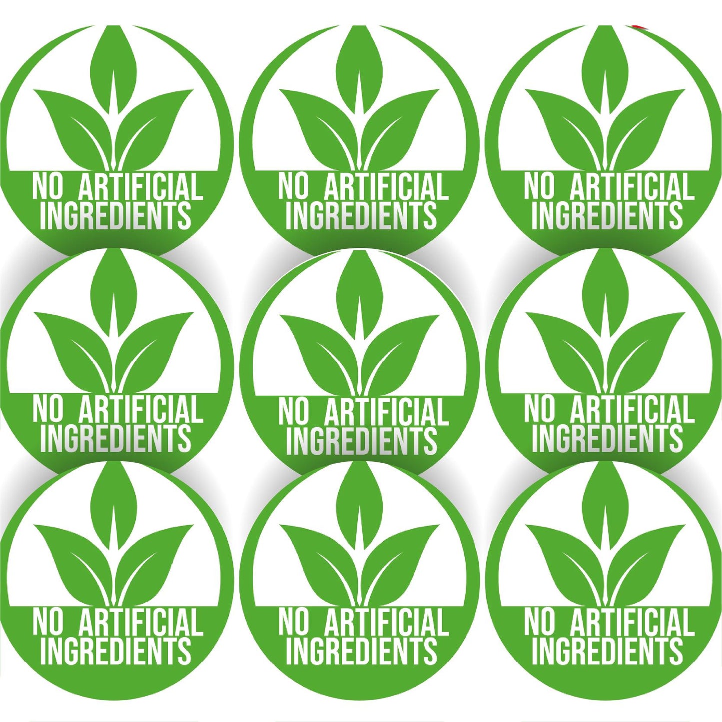 144 No Artificial Ingredients 30mm Glossy Stickers Product Gift Packaging Seal Labels