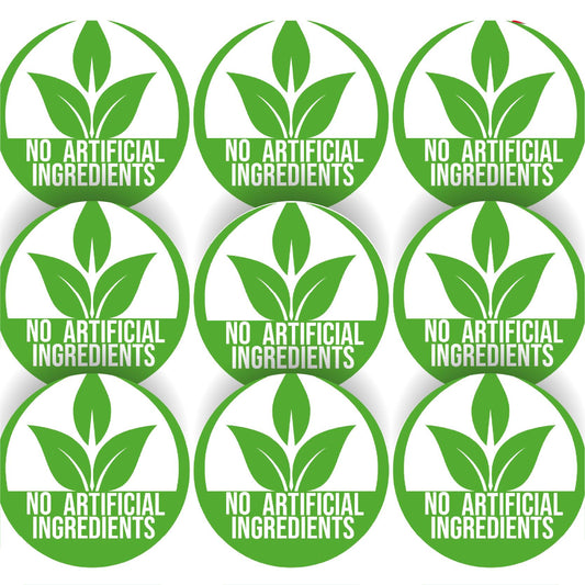 144 No Artificial Ingredients 30mm Glossy Stickers Product Gift Packaging Seal Labels