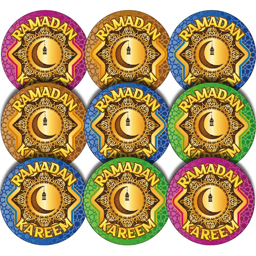 144 Ramadan Kareem 30mm Children's Reward Stickers for Teachers or Parents