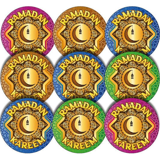 144 Ramadan Kareem 30mm Children's Reward Stickers for Teachers or Parents