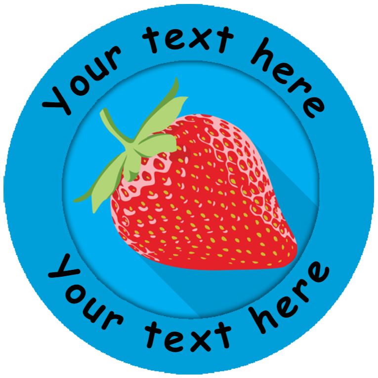 144 Personalised Fruits 30mm Reward Stickers for School Teachers, Parents and Nursery