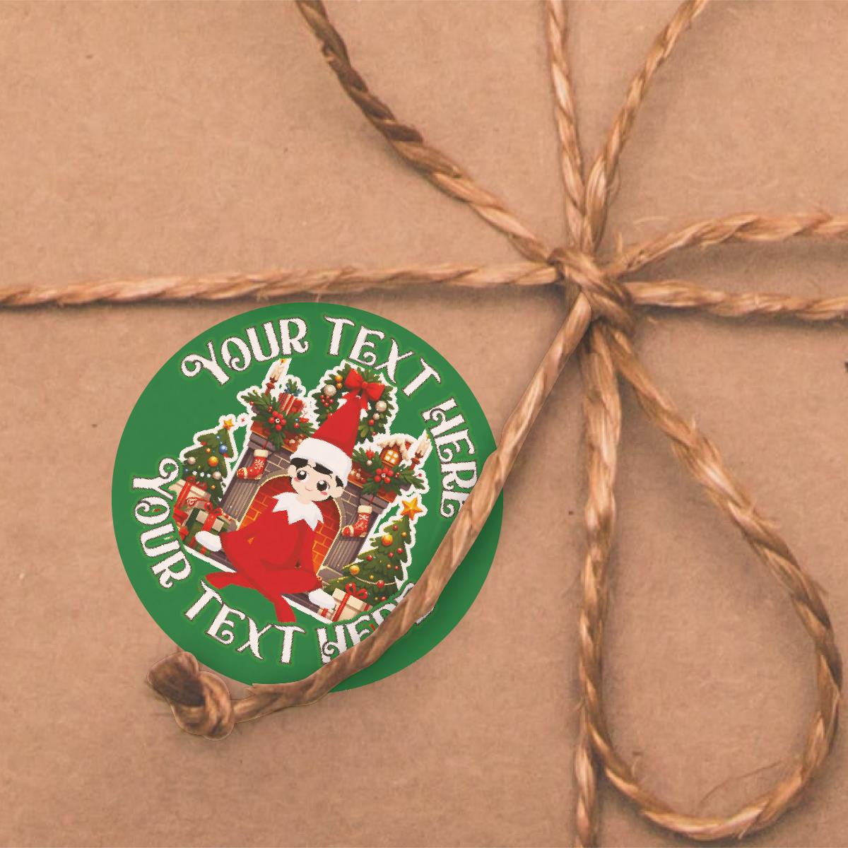 144 Personalised Christmas Elf 30mm Christmas Reward Stickers for School Teachers, Parents and Nursery