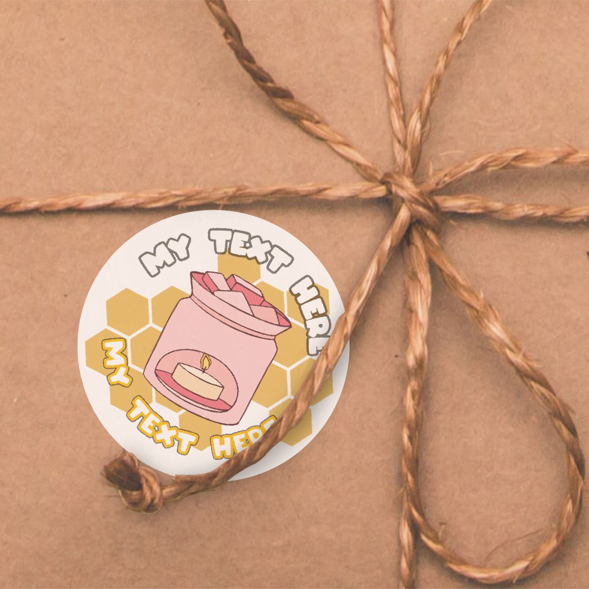 144 Personalised Wax Melt 30mm Glossy Stickers Packaging Labels