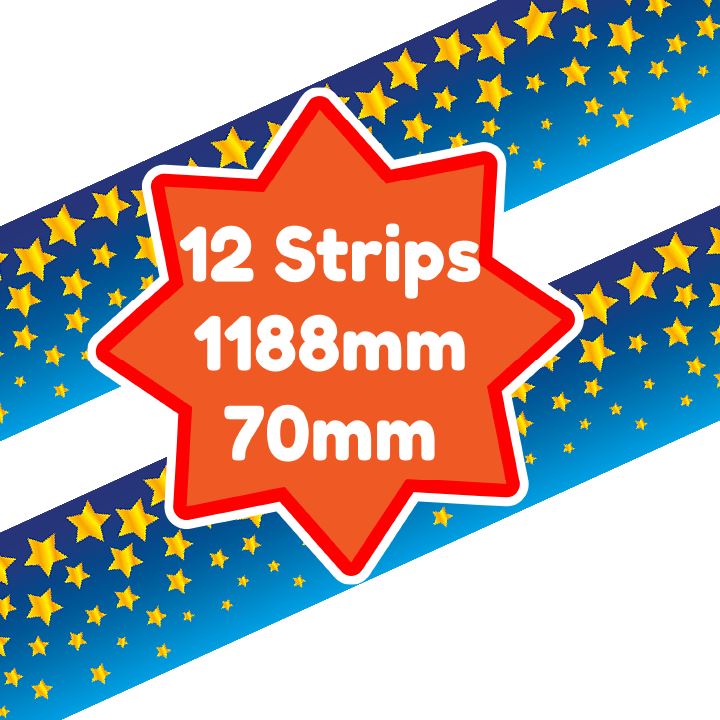 Bright Stars Classroom Trimmers 14.25m long Notice Board Display Borders