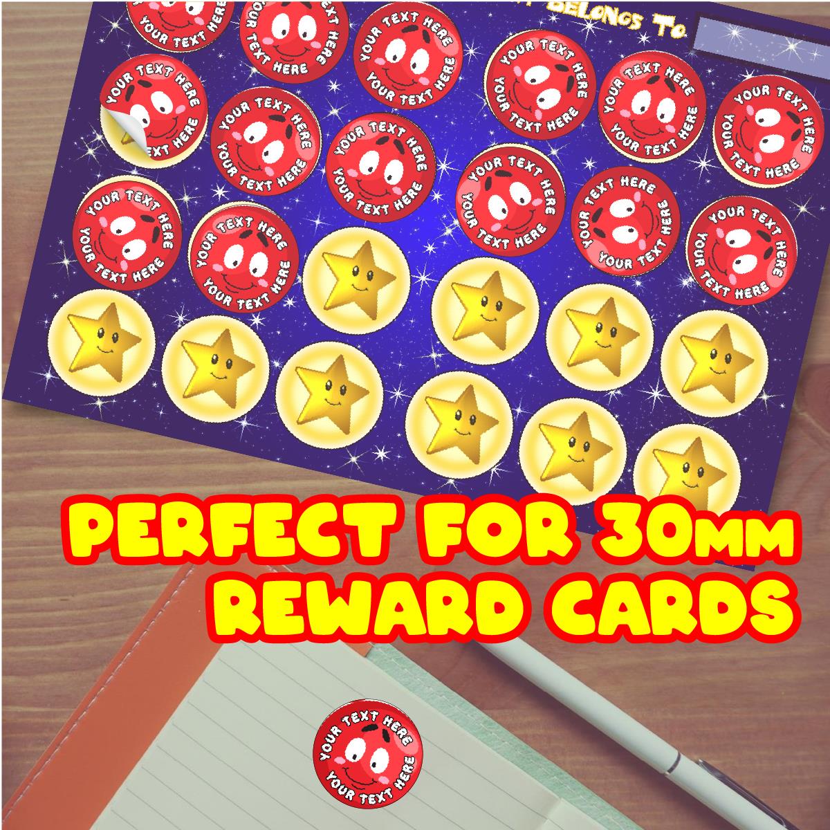 120 Strawberry Scented Personalised Stickers - Smiley Red Clown Noses  - Personalised 30mm Scented  Stickers - For Teachers Nursery Parents