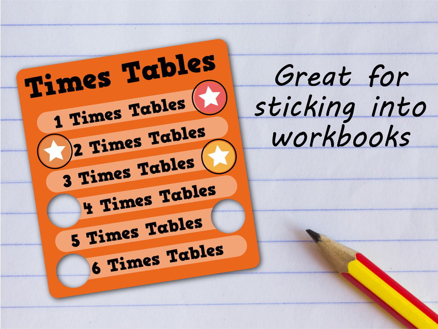 36 Ticker Trackers - Sticky Reward Charts - Math Times Table Multiplication Themed