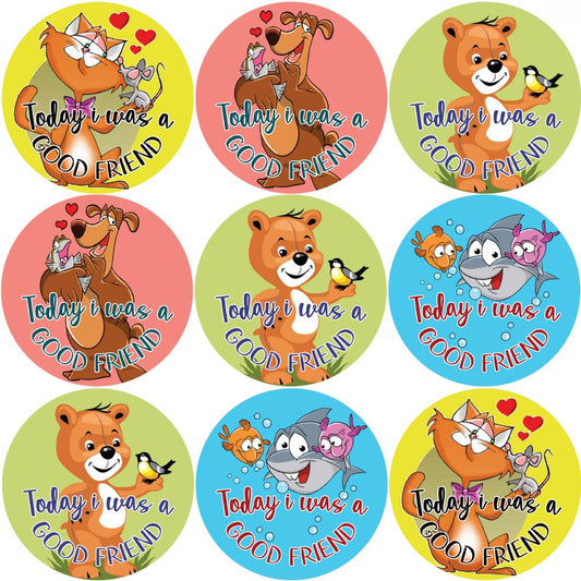 144 Today i was a Good Friend 30mm Reward Stickers for Teachers or Parents