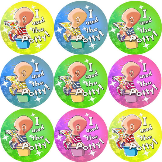 144 I Used The Potty 30mm Toilet Training Reward Stickers for Teachers or Parents