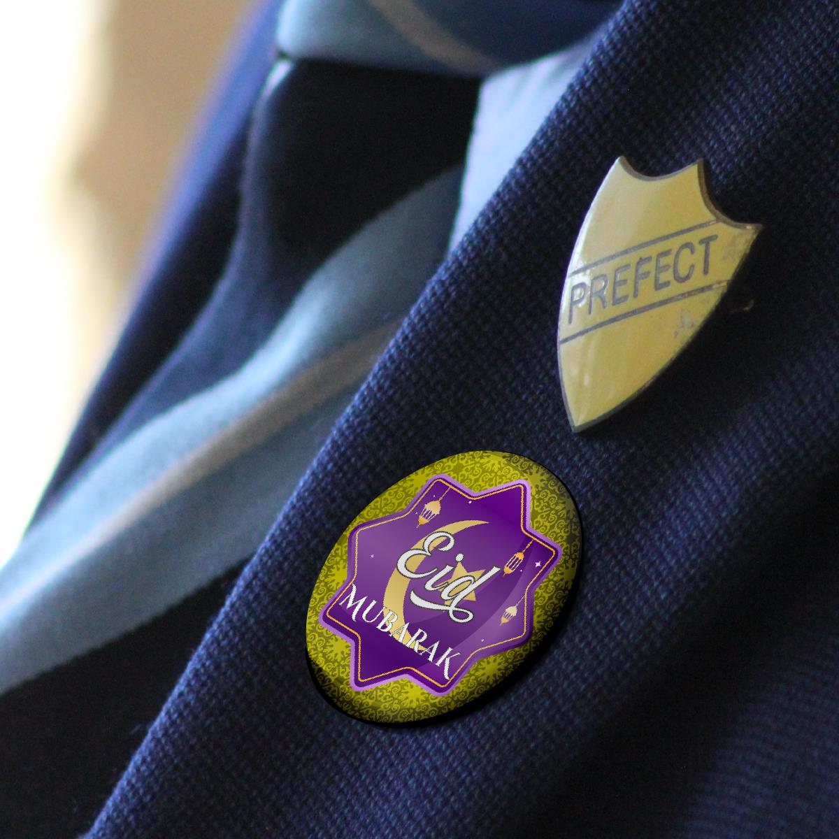 Eid Mubarak - End Of Ramadan Badge 38mm (Pack of 20 Pin Badges - 38mm)