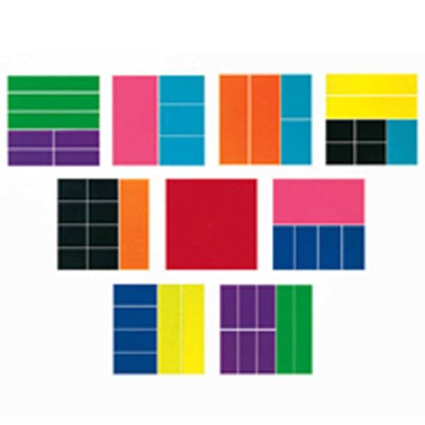 Learning Resources Learning Resources - 51 Piece Rainbow Fractions Square Set